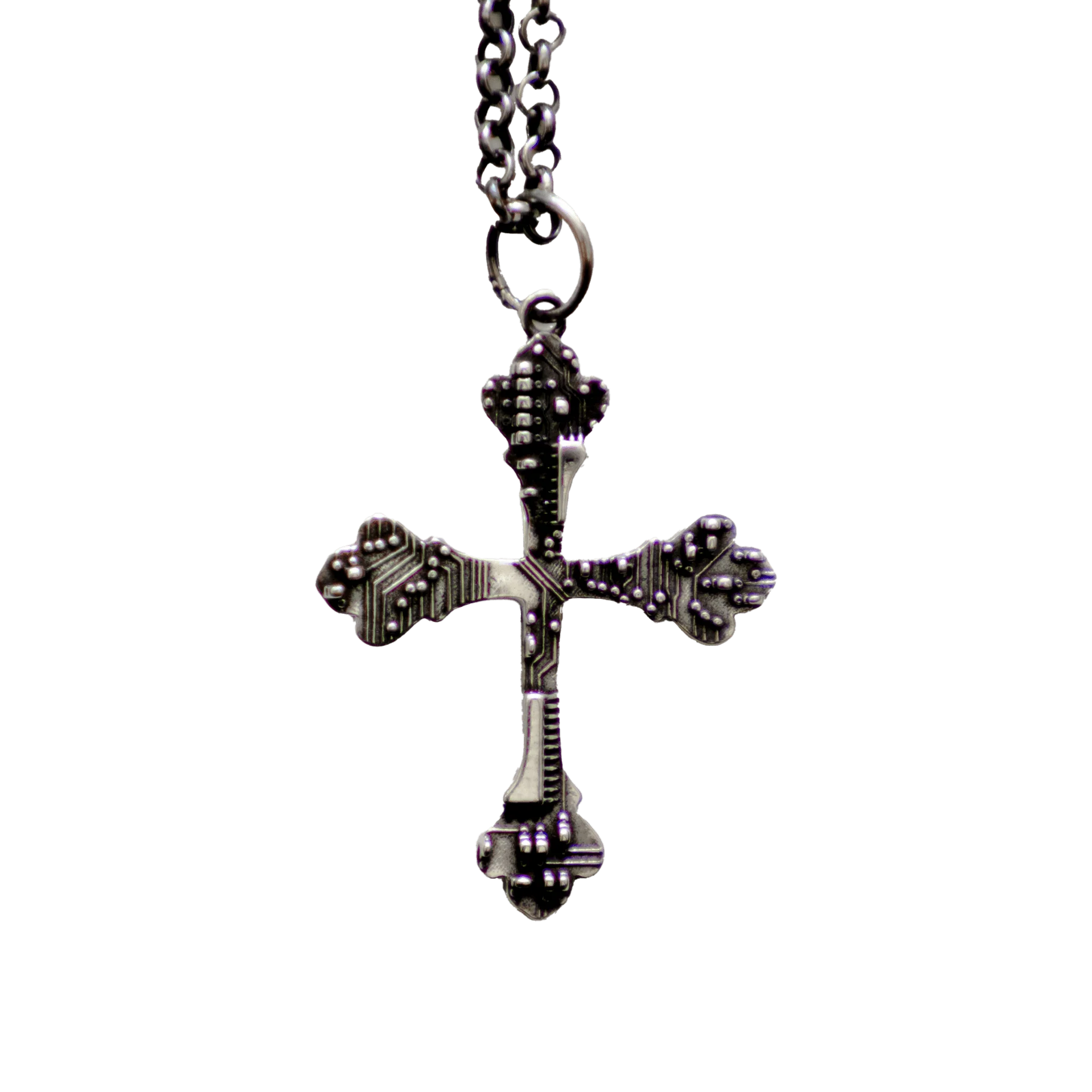 Circuitry Cross Necklace - Image 4