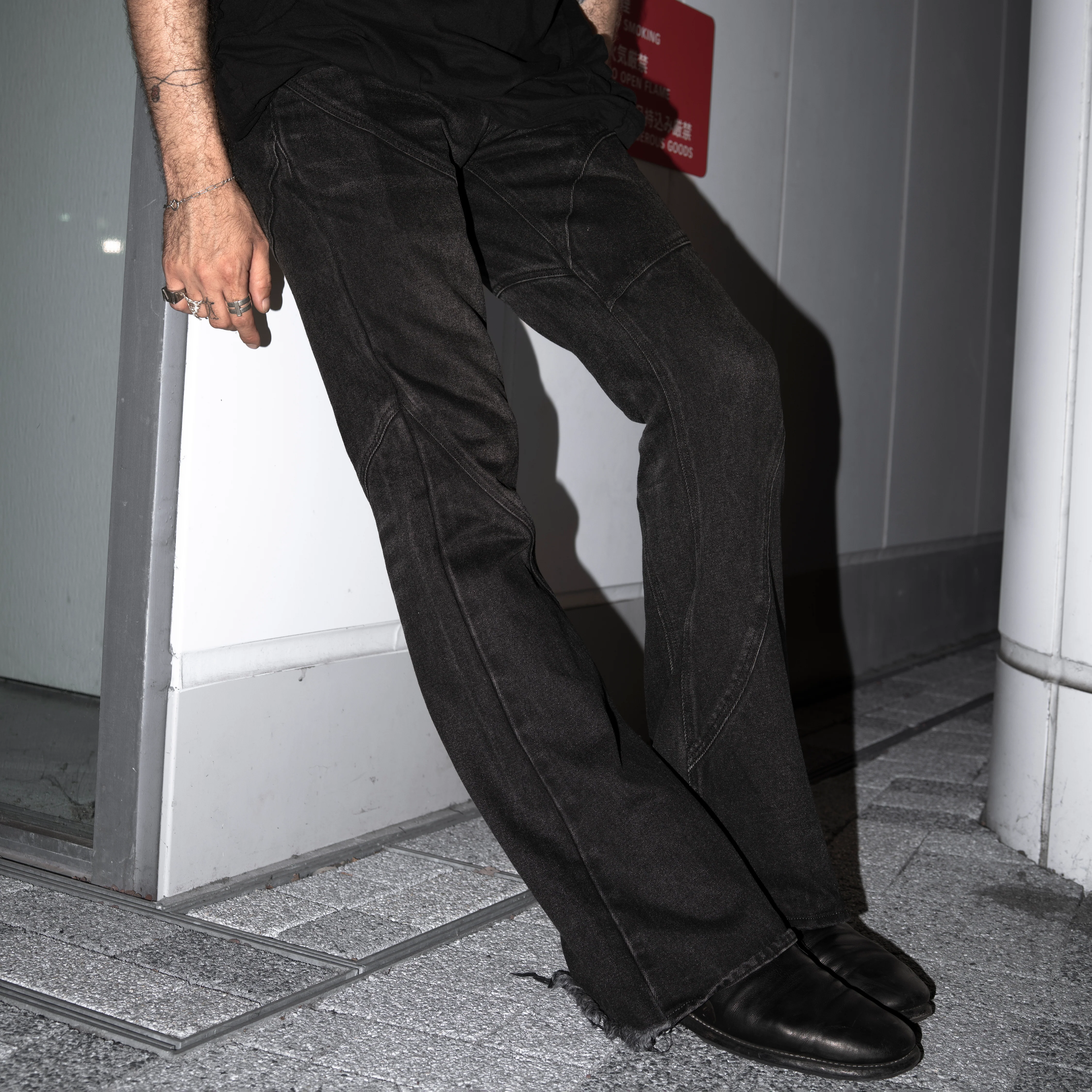 Paneled Flare Jeans - Image 5