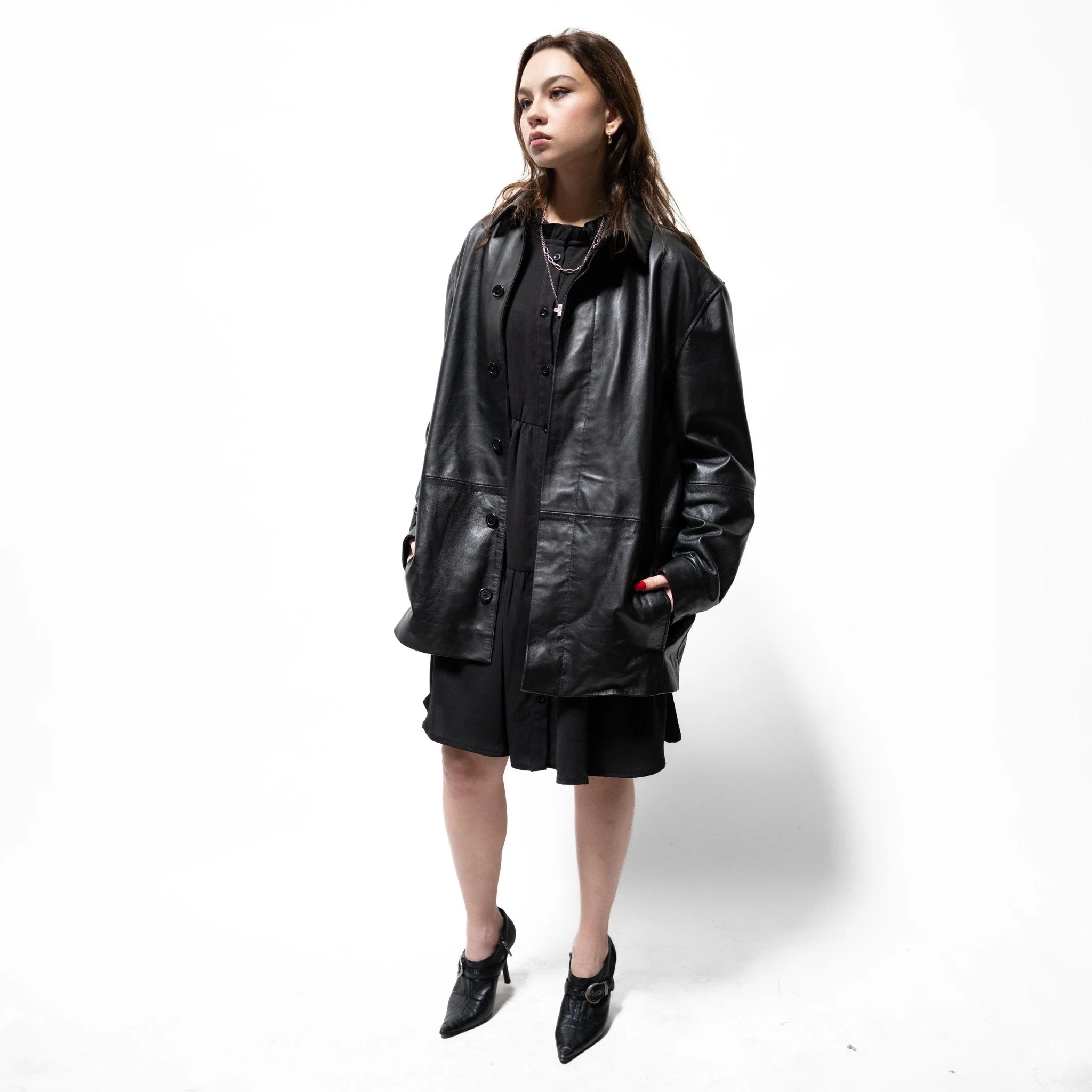 PANELED SHEEPSKIN LEATHER JACKET - Image 5
