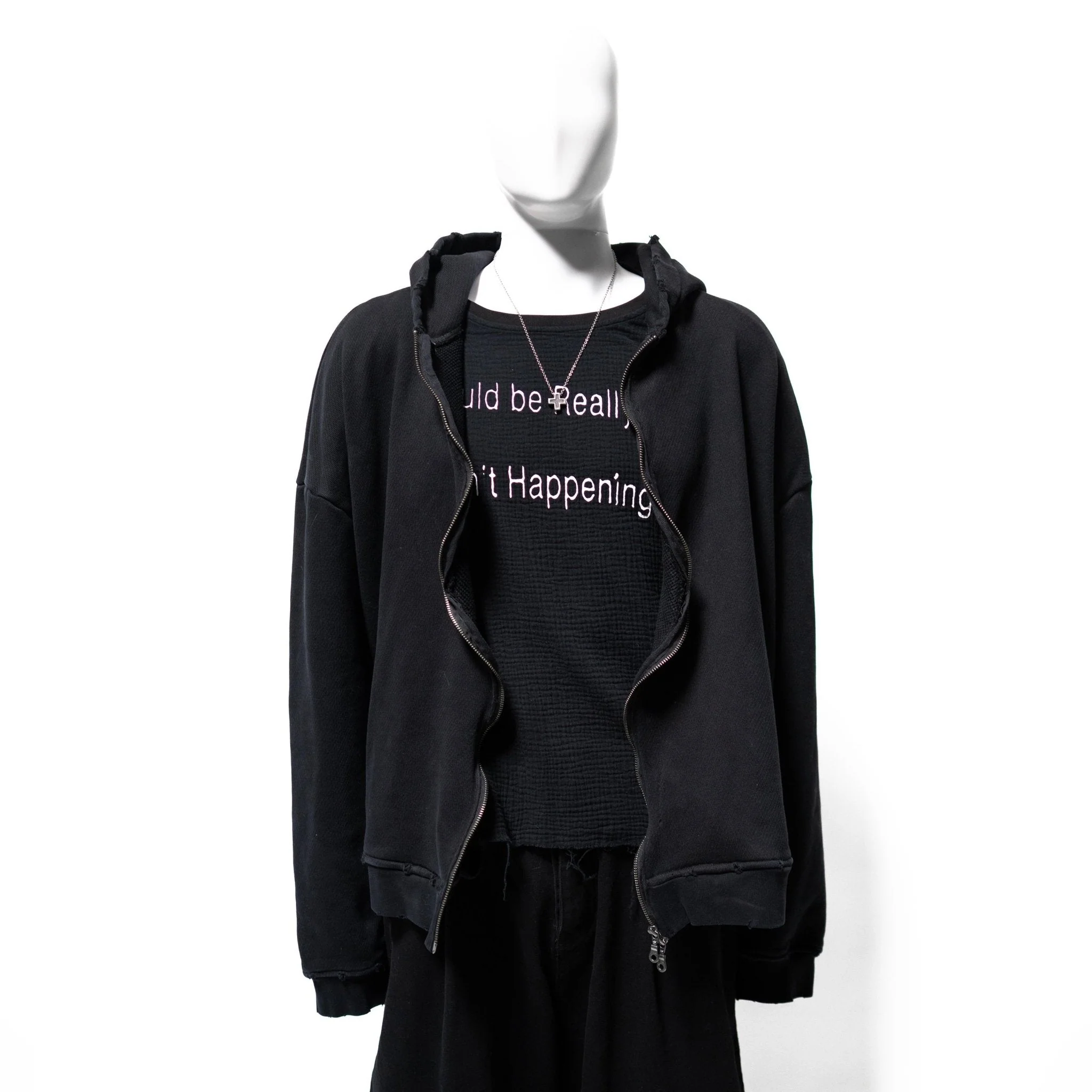 Rippled Zipper Hoodie - Image 3